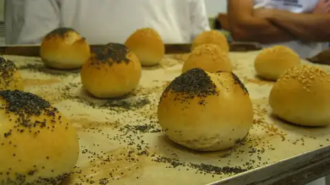 Poppy seed rolls straight from the oven